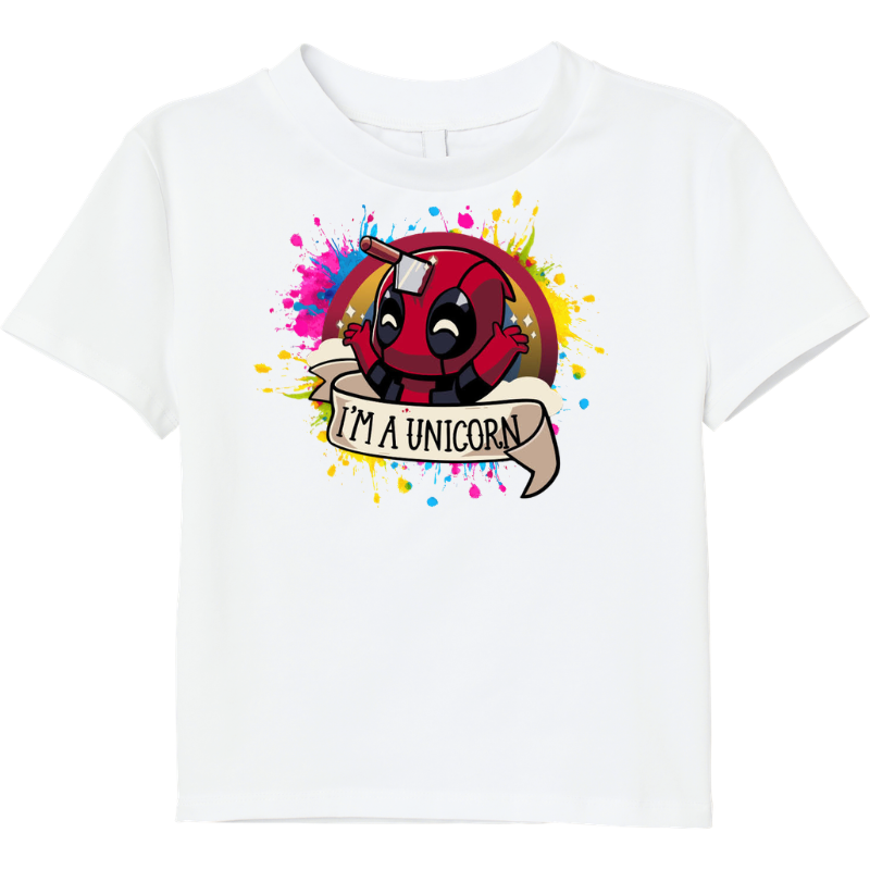 “I’m a Unicorn” Cute Chibi Deadpool - White 100% Cotton Tee (S–5XL)