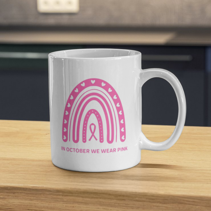 In October We Wear Pink Printed Mug