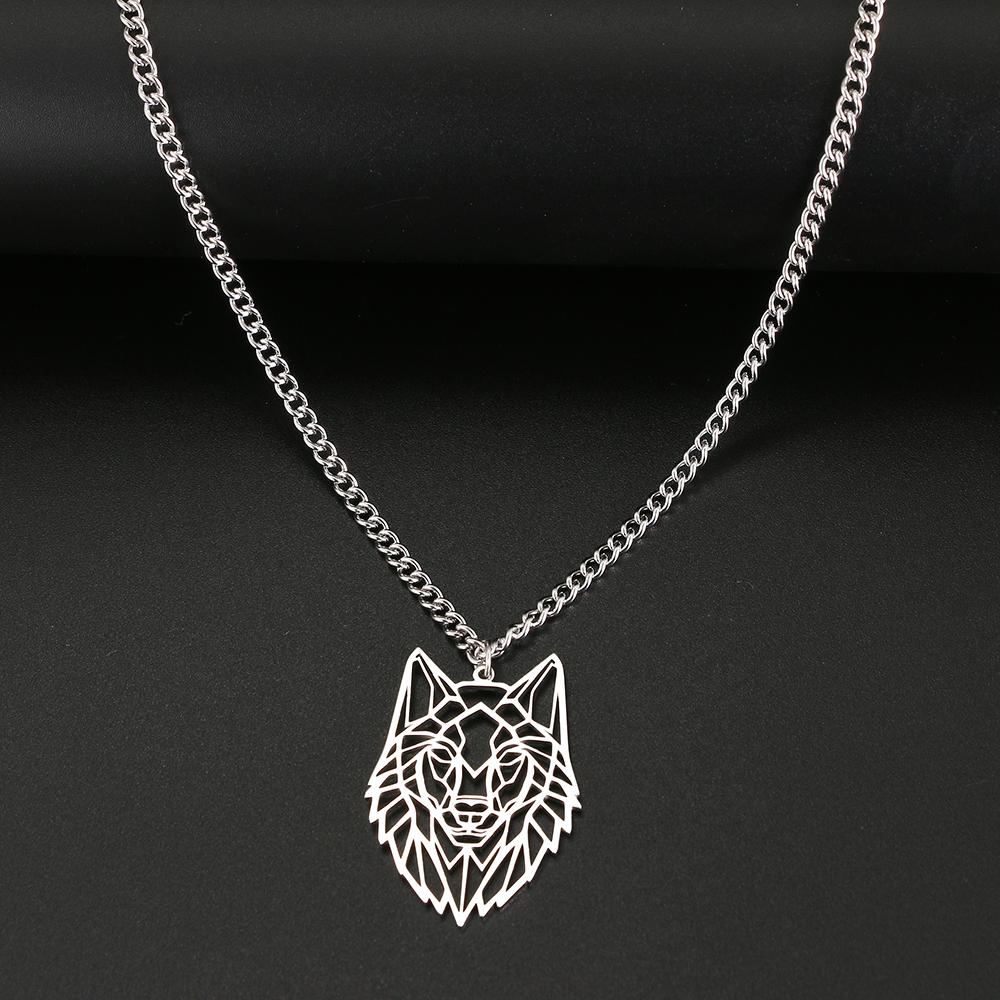 Wild Wolf Stainless Steel Pendant with Chain