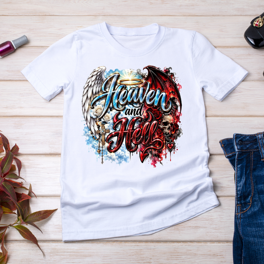 Heaven & Hell White Premium Tee