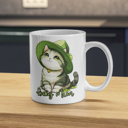 Lucky Meow Printed Mug
