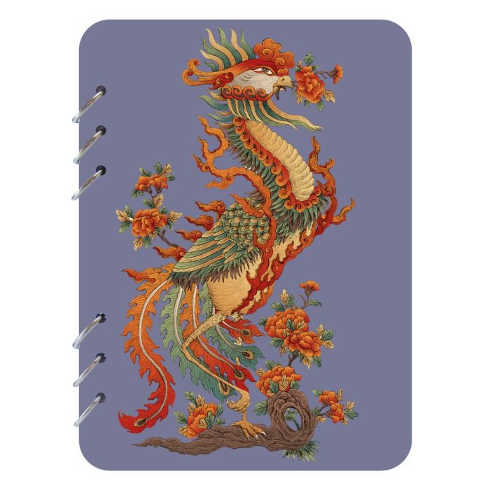 Mystical Magic Bird Wood Cover Notebook Journal