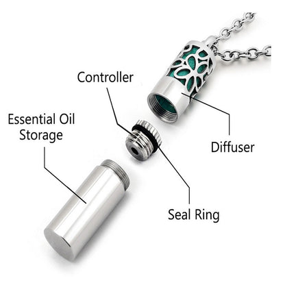 Spider Stainless Steel Diffuser Necklace