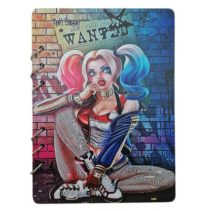 Harley Lollipop Wood Cover Notebook A5
