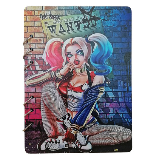 Harley Lollipop Wood Cover Notebook A5