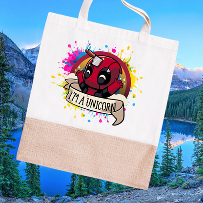 I'm A Unicorn Deadpool Tote Bag