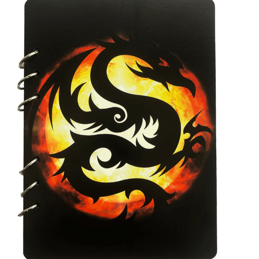 Kombat Dragon Wooden Notebook-A5