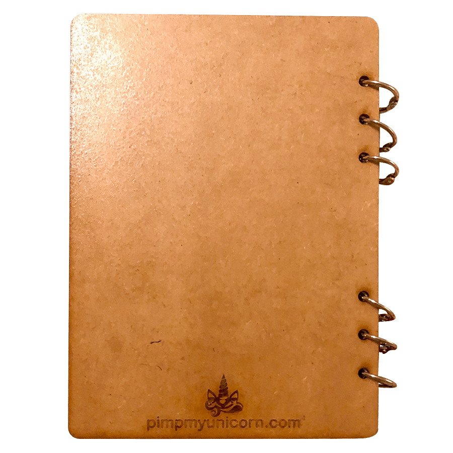 Powerful Colour Dragon Wooden Notebook-A5