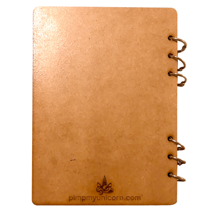 Powerful Colour Dragon Wooden Notebook-A5