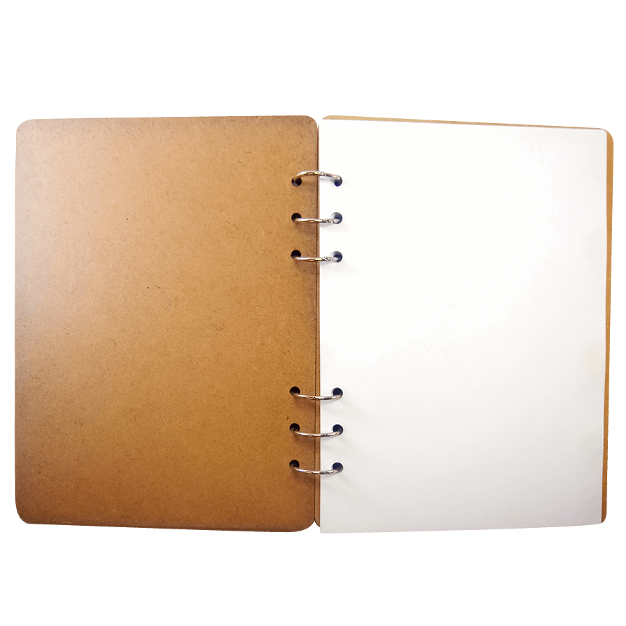 Powerful Colour Dragon Wooden Notebook-A5