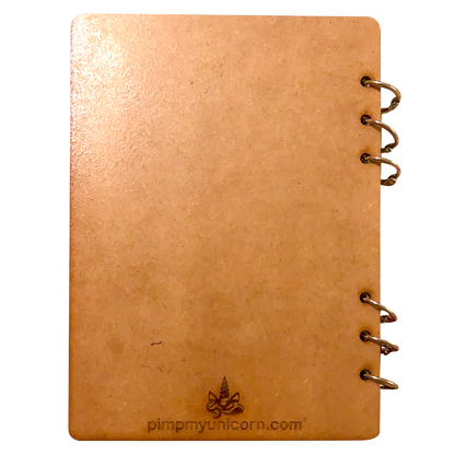 African Roots Refillable Wood Notebook – Laser‑Engraved A5 Journal with Cultural Design