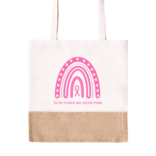 In October We Wear Pink Tote Bag