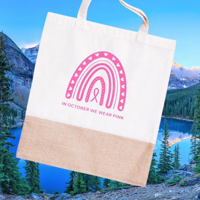 In October We Wear Pink Tote Bag