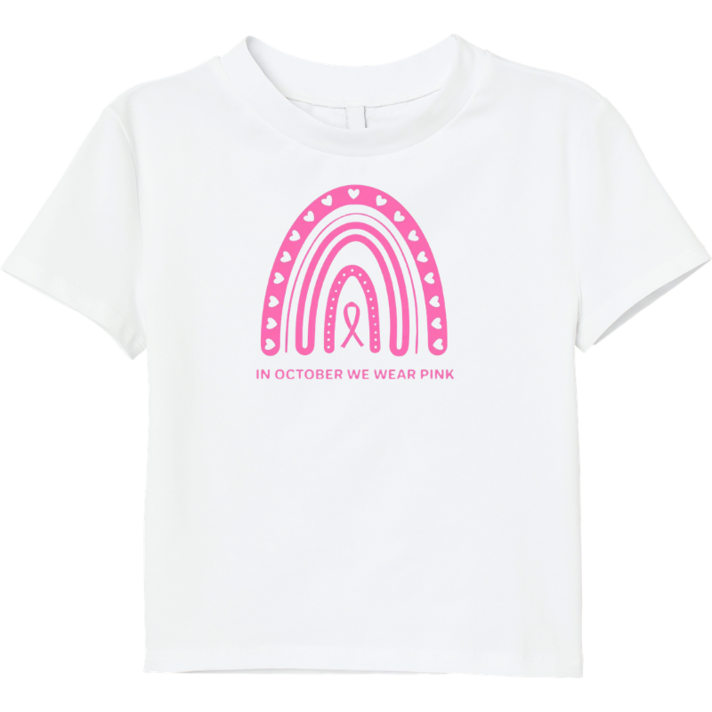 In October We Wear Pink T‑Shirt – 100% Cotton Graphic Tee (S–5XL)
