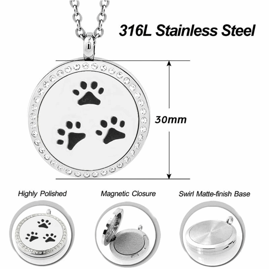 Mini Paws Essential Oil Necklace