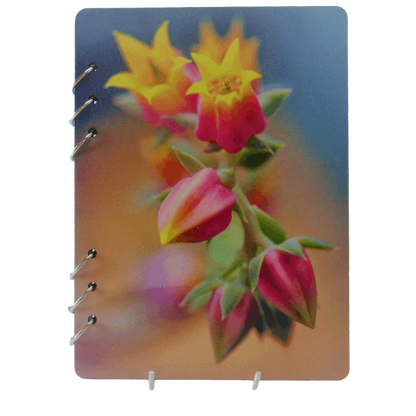 Blooming Beauty Flowers Wooden Notebook-A5