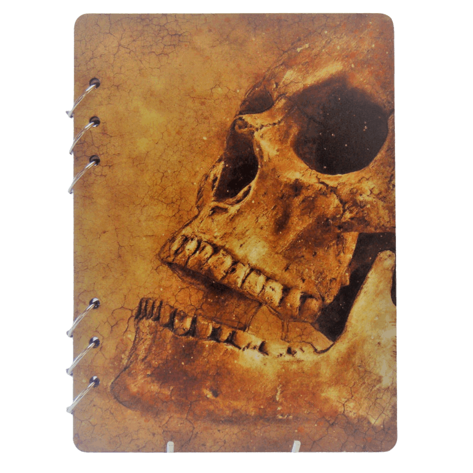 Skull and Soil Wooden Notebook-A5