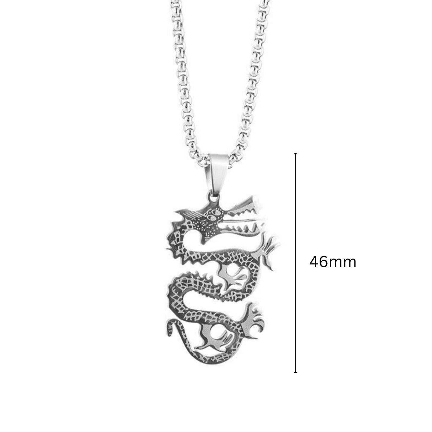 Lucky Dragon Stainless Pendant with Chain