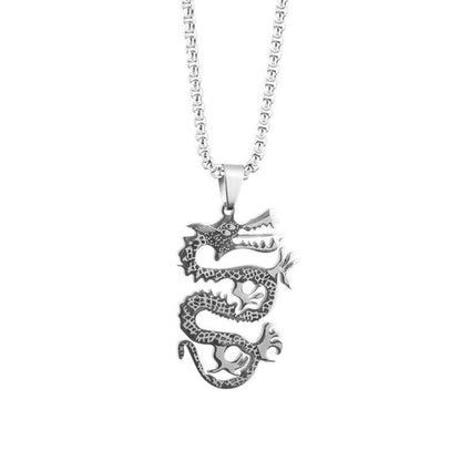 Lucky Dragon Stainless Pendant with Chain