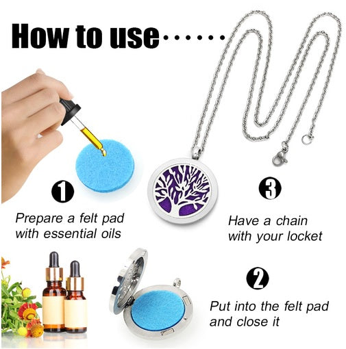 Floral Bouquet Diffuser Necklace with Chain