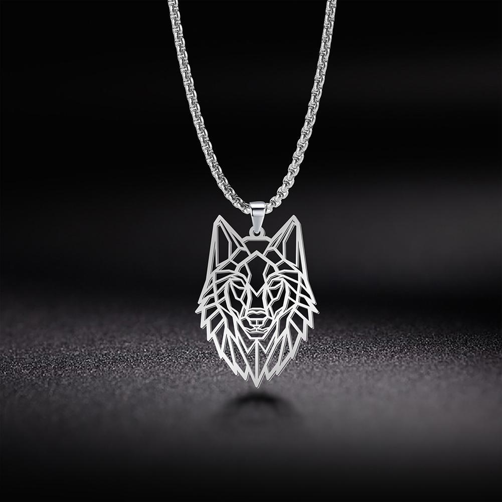 Wild Wolf Stainless Steel Pendant with Chain