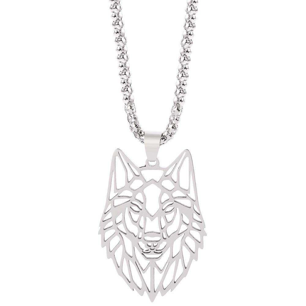 Wild Wolf Stainless Steel Pendant with Chain