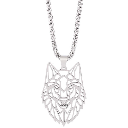 Wild Wolf Stainless Steel Pendant with Chain