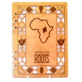 African Roots Refillable Wood Notebook – Laser‑Engraved A5 Journal with Cultural Design
